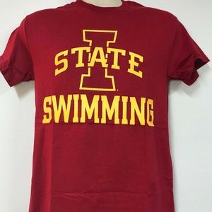 Mens Unisex Iowa State Swim Team TShirt Red Size S